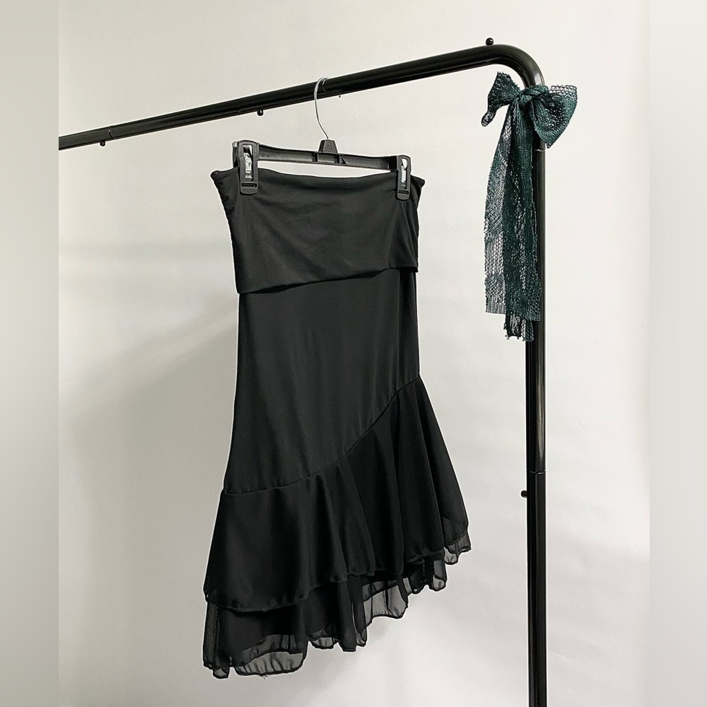 Asymmetrical Mesh Mini Dress